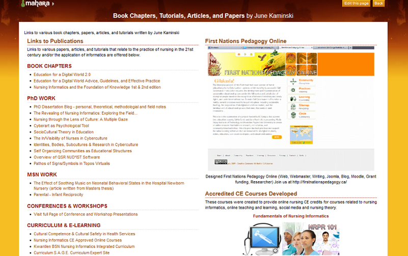 Mahara A Versatile Open Source Eportfolio Nursing Informatics Learning Center