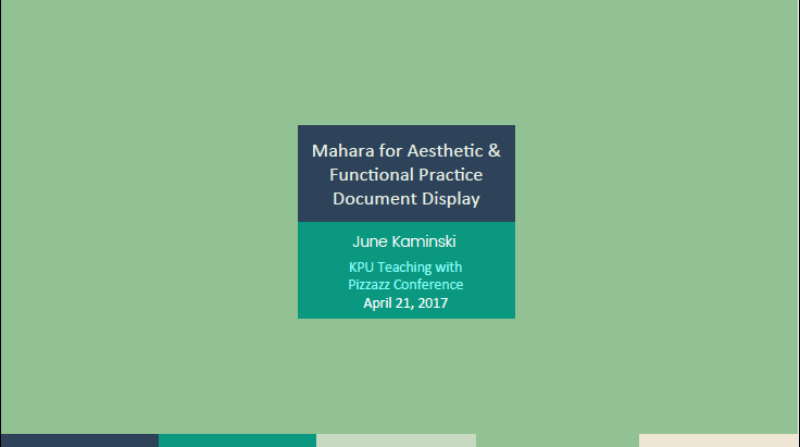 Mahara for Aesthetic and Functional Practice Document Display